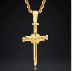 Zircon Cross Pendant Necklace
