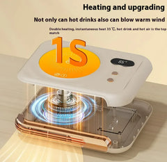 Two-in-one Home Warm Air Blower Desk Thermal Cup Pad